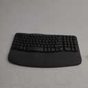 Logitech Wave Keys Wireless Ergonomic Keyboard with Cushioned Palm Rest, Comfortable Natural Typing, Easy-Switch, Bluetooth, Logi Bolt Receiver, for Multi-OS, Windows/Mac - Graphite