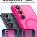 CANSHN Designed for Samsung Galaxy S26 Plus Case (6.7 inch), Upgraded [Full Camera Protection] [Compatible with Magsafe] [Translucent Matte] Shockproof Protective Phone Cover, Hot Pink