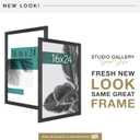 MCS Studio Gallery 16x24 Poster Frame Black Woodgrain Engineered Wood, Vertical & Horizontal Wall Hanging Large Picture Frame for Photos, Posters & Art Prints (1-Pack)