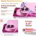 for iPhone 16 Plus Case,[3 in 1] with Screen Protector & Camera Lens Protector, Flower Pattern Design,Clear Soft Shockproof Slim Floral Phone Cover for Women Girls 2024 6.7" (Lavender/Purple)