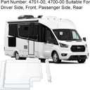 4701-00 RV Screen Door Slider Panel, RV Screen Door Slider Panel Replacement, 4700-00 Stopper and RV Screen Door Parts, for Dexter RH Series 5050 Radius Corner Upgraded Screen Door