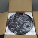 Flush Mount Ceiling Light Fixtures, 2-Light Black and Gold Ceiling Mount for Farmhouse with Seeded Glass Lampshade, Industrial Flush Mount Light Fixture for Hallway, Kitchen, Entryway and Foyer