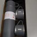 Stainless Steel Thermo 500ml/16.9oz Vacuum Insulated Bottle with Cup for Coffee Hot drink and Cold drink water flask.(Gray,Set)