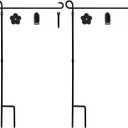 YEAHOME 2PC Garden Flag Holder Stand, Weather-Proof Yard Flag Pole Black Metal Powder-Coated Flagpole with Tiger Clip and Rubber Stopper for Garden Flags Outdoor Decorations