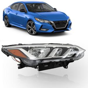 munirater Headlight Assembly Halogen Passenger Side Replacement for Sentra S S-V 2020 2021 2022 Headlamp 260106LB0A