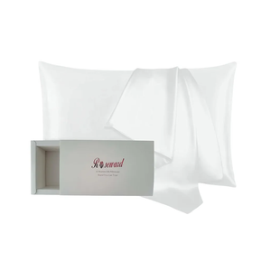 Oeko-TEX Certified White Silk Pillow Cases Made in USA, 100% Real Silk Pillowcase for Hair and Skin, 22 Momme, Standard Size,1 Pc 20"x26" (Standard, White)