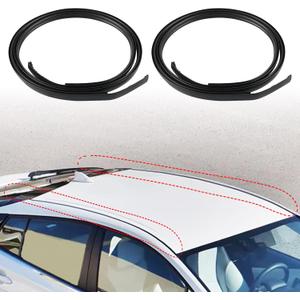 JDMON Roof Drip Molding Strips Weatherstrip Compatible with Toyota Prius C 2012 2013 2014 2015 2016 2017 2018 2019, Replace 75552-52190 75551-52210, Left and Right, 2 PCS