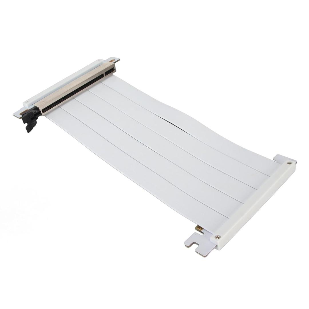 PUSOKEI PCIE 4.0 x16 Extender Riser Cable, High Dual Sided Reverse 180 Degree PCI E Ports GPU Graphic Card Extension Cable for RX 7900 7800 7700 7600 7500,etc (White)