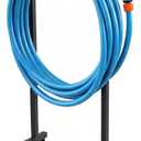 POARMEEY Black Hose Holder Stand with four Ground Stakes for Outdoor Garden