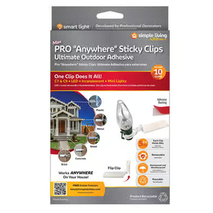 Simple Living Solutions Max Pro Anywhere Sticky Clips 10 pcs (4 pack)