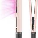 IG INGLAM Air Straight, Style from Wet Hair, 200M Ionic Hair Dryer Straightener for Medium Long Length(14-30), Straightener and Dryer 2 in 1, Fast Drying and Straightening in One Step, Pink
