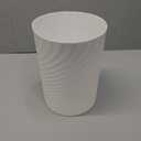 UUJOLY Plastic Small Trash Can Wastebasket, Garbage Container Basket for Bathrooms, Laundry Room, Kitchens, Offices, Kids Rooms, Dorms, (White, 1.8 Gallon)