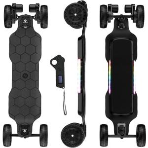 isinwheel V4/V6/V6pro/V8/V10 Electric Skateboard with Remote, 250W/450W/500W/1200W/3000W Brushless Motor, 9Mph/12Mph/30 Mph /32Mph Top Speed, Electric Longboard for Adults Teens