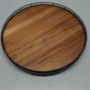 Acacia Wood 16" Lazy Susan Turntable Organizer for Table Top, Farmhouse Large Round Lazy Susan for Cabinet Kitchen Centerpieces Dining Table, for Condiments Charcuterie, Bathroom Vanity Tray Decor
