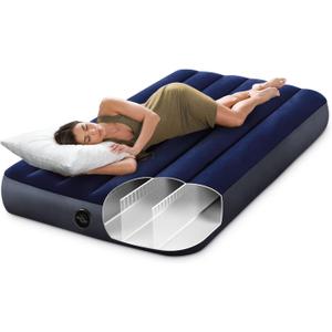 Dura-Beam Standard Downy Air Mattress: Fiber-Tech - Twin Size - Bed Height - 300lb Weight Capacity - Pump Sold Separately 20"×32"