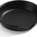 LE TAUCI Ceramic Spoon Rest, 4.8 Inch Spoon Rest for Stove Top, Spoon Holder for Kitchen Counter, Coffee Spoon rest, Utensil Rest for Cooking, Crude Black