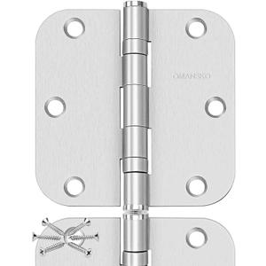 304 Stainless Steel Hinges for Wood 3.5 inch Brushed Stain Nickel Interior Hinges 5/8 Radius Corners Ball Bearing Door Hinges 3 "x 3 " Door Hardware -3 Pack