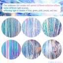 Iridescent Party Streamers Backdrop - GREATRIL Neon Transparent Holographic Tinsel Foil Fringe Curtain for Mermaid/Frozen/Sea/Euphoria/ERAS Party Theme Decorations 3.2ft x 6.5ft 2 PCS
