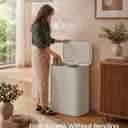 SONGMICS Laundry Hamper with Lid, 160L Double Laundry Basket, Steel Frame