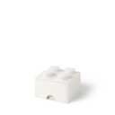 LEGO Brick Drawer, 4 Knobs, 1 Drawer, Stackable Storage Box, White