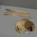 2 Pcs Metal Donut Display Stand Tower Bagel Holder Cake Stand Dessert Table Doughnut Holder Display Tower for Birthday Wedding Party and Donut Themed Party Decorations (Gold)