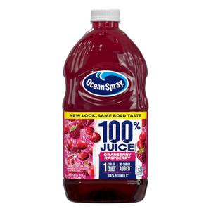 Ocean Spray® 100% Juice Cranberry Raspberry Juice Blend, 64 Fl Oz Bottle (Pack of 8) BBD Jun 16 2026