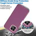 Anloes Case for T-Mobile Revvl 7 5G, Phone Case Heavy Duty Shockproof Dustproof Rugged Protective, 3 in 1 Bumper Cover for Revvl 7 5G(Without Built-in Screen Protector) (Purple)