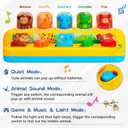 Interactive Pop up Animal Toys with Music & Light, Montessori Cause and Effect Toys for 1 Year Old Boy Girl Early Learning Musical Baby Toy 9-12-18 Months STEM Toddler Toy Age 1-2 Gift for Infant