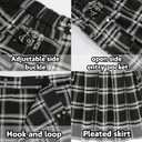 GRAJTCIN Scottish Tartan Kilt for Men Traditional Highland Utility Kilts (Black, XL)