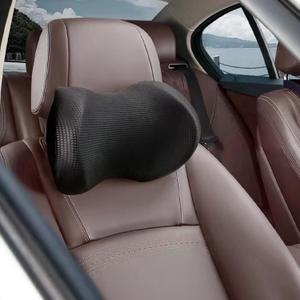 Super Comfy Car Headrest Pillow, Car Pillow for Neck Pain Relief with Adjustable Strap, 100% Memory Foam & Breathable Removable Cover, Ergonomic Design - Softness Travel Car Neck Pillow(Black, 1PC) (Model-three)
