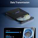 External Blu-ray Drives for Laptop, External Blueray/dvd Drive for PC, USB 3.0 and Type-C Bluray Burner, CD DVD Blu Ray Disc Reader Writer Compatible with Windows XP/7/8/10, Laptop, Desktop, MacOS