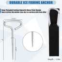 8 Pcs Winter Ice Shelter Accessories Ice Anchors Kit Fishing Tent Anchors Shelter Camping Peg for Winter Fishing Tent (Silver)