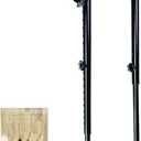 Benbuoo Folding Adjustable Table Legs 27 to 41 inch, Metal Telescopic Storage Desk Legs for Outdoor Camper, RV, Coffee Dinner Table, Tabletops, Kitchen, DIY Bar Desk, Tablesaw, 2pcs Black