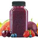 Goiio 5 Pieces 6 Ounce Plastic Juice Bottles, Clear Bulk Beverage Containers, for Smoothies, Juice Milk and Homemade Beverages