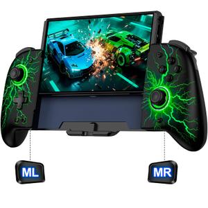 LIFUFUTEE Switch Controllers, Wireless Switch Pro Controller Replacement for Nintendo Switch Controller/OLED, Hall Effect One-Piece Joypad Controller with Programmable/Dual Vibration/Turbo/Wakeup (Black Lightning Stripe) LIFUFUTEE Switch Controllers, Wireless Switch Pro Controller Replacement for Nintendo Switch Controller/OLED, Hall Effect One-Piece Joypad Controller with Programmable/Dual Vibration/Turbo/Wakeup (Black Lightning Stripe)
