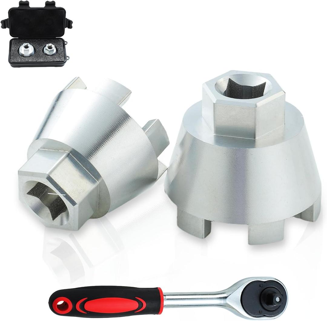 Magnetic Conduit Locknut Socket Set, 1/2 & 3/4, with 3/8 Ratchet Included, Electrical Locknut Wrench for EMT Connectors, Tight Spaces