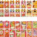 36pcs Chinese Red Envelopes Year of The Horse Lucky Money Red Packet Hong Bao for New Year 2026 Spring Festival Envelopes Chinese New Year Christmas Birthday Wedding Supplies (36)