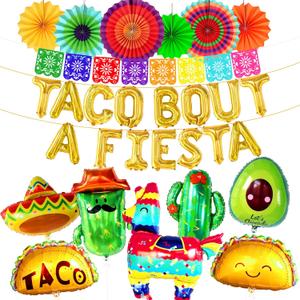 KatchOn 30 PCS Taco Bout A Fiesta Decorations - Mexican Party Banner, Balloons for Taco and Fiesta Themed Celebrations