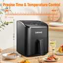 DEIME Air Fryer, Small Digital 3 Qt Airfryer Space Saving Compact, Bake, Reheat, Roasts for Quick Easy Meals, Mini Compact & Quiet, Nonstick & Dishwasher Safe Basket (Black)