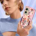 for Moto G Stylus 5G 2024 Case Women - Cute Girls Phone Cover Girly Aesthetic Design Floral Flower Heavy Duty Protective Shockproof Military Grade for Motorola Moto G Stylus 5G 2024 Cases