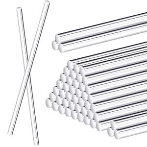 Zopeal 30 Pieces 12 Inch Clear Acrylic Dowel Rods for DIY Crafts Acrylic Round Rods Strip Sticks Cake Topper Rod for DIY Handwork Supplies(0.25 Inch /6mm Diameter)