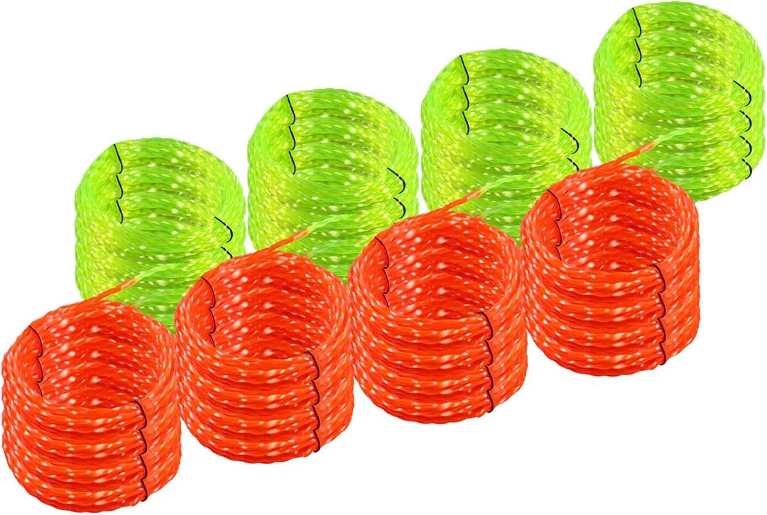 16Pack 0.095'' 224Ft String Trimmer line, Replacement Twisted Trimmer Line Compatible with All 15-Inch String Trimmers EGO Weed Wacker String, Dual Color Pre-Cut Fast-Positioning Twisted Trimmer Line