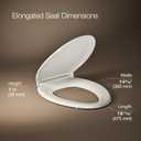 KOHLER 4734-RL-96 Rutledge ReadyLatch Soft Close Elongated Toilet Seat, Quiet-Close Lid, Grip-Tight Bumpers, Installation Hardware, Home Essentials, Biscuit
