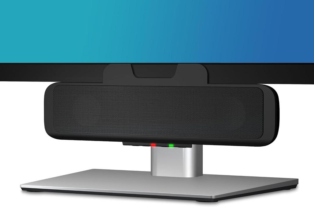 Cyber Acoustics USB Speaker Bar (CA-2890)  Stereo USB Powered Speaker, Easily Clamps to Monitor, Convenient Controls