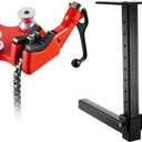 VEVOR Heavy-Duty Pipe Chain Vise, 1/8" - 5" Pipe Capacity, 26" Rugged Chain & Cast Iron Base, Hitch Mount Vise Plate Holder With Adjustable Height - Fits 2 inch x 2 inch Receiver