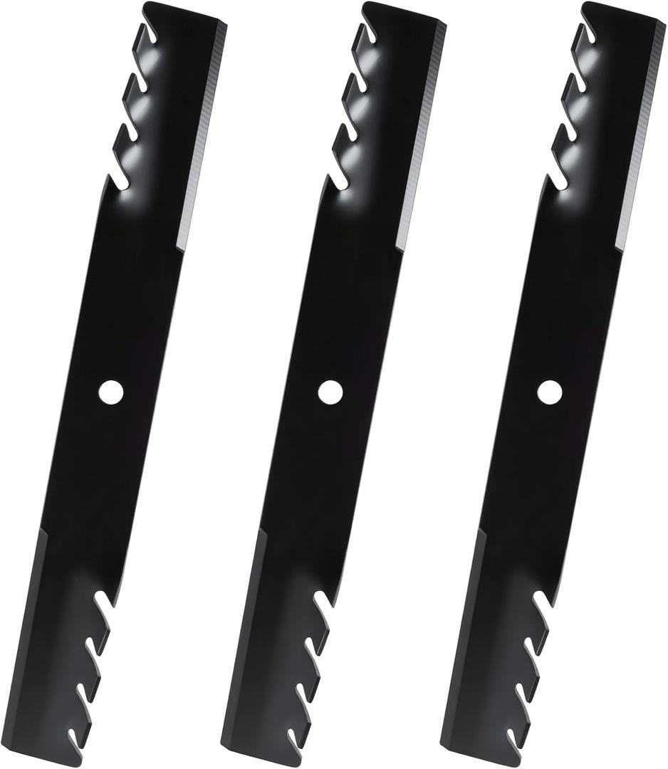 038-6003-00 Mulching Blades Compatible with Bad Boy 2021 Zt Elite 60", 038-6050-00 Lawn Mower Blades Fit for 2022 ZT Avenger, Replace Dixie Chop per 30227-60 30227-60H, 3 Pack