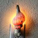 PEPPERLONELY Striped Fox Conch Sea Shell Night Light Nautical Natural Seashell Beach Home Decor