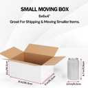 Rempry 30 Pack 8x6x4 Shipping Boxes White, Small Corrugated Cardboard Box for Mailing, Packaging Small Business, Kraft Mailer Gift Boxes