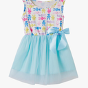 Girls Sleeveless Dress Toddler Bunny Tutu Sundress Casual Party Dresses Blue  Size 120