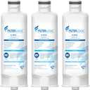 Filterlogic DA97-17376B Replacement for Samsung HAF-QIN, HAF-QIN/EXP, DA97-17376B, DA97-08006C, RF23M8090SR, RF27T5201SR, RF28R7351SR, RF28R7201SR/AA, Refrigerator Water Filter, Pack of 3